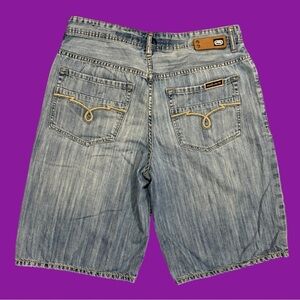 Y2K Ecko Unltd. Light Wash Baggy Jean Shorts